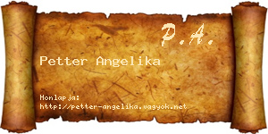 Petter Angelika névjegykártya